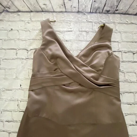 2 Piece Mori Lee Dress Size‎ 24 Taupe Formal A Line Party Bridesmaid Sp Occasion
